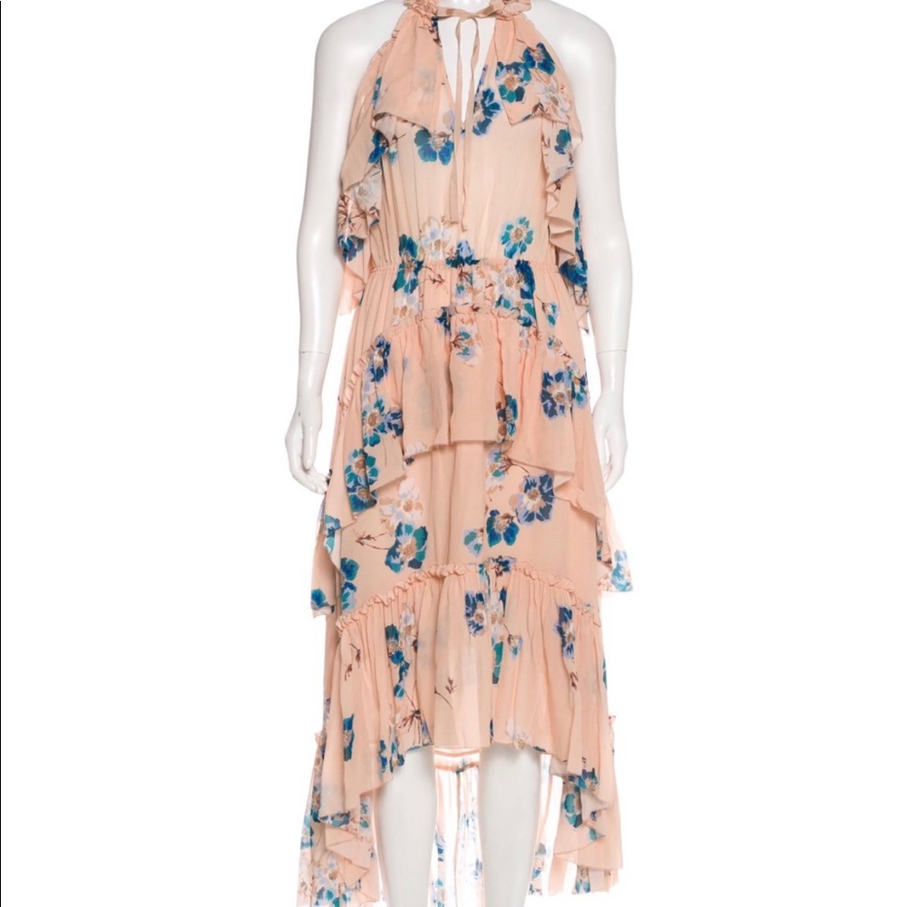 Ulla Johnson Silk Chiffon Floral Dress